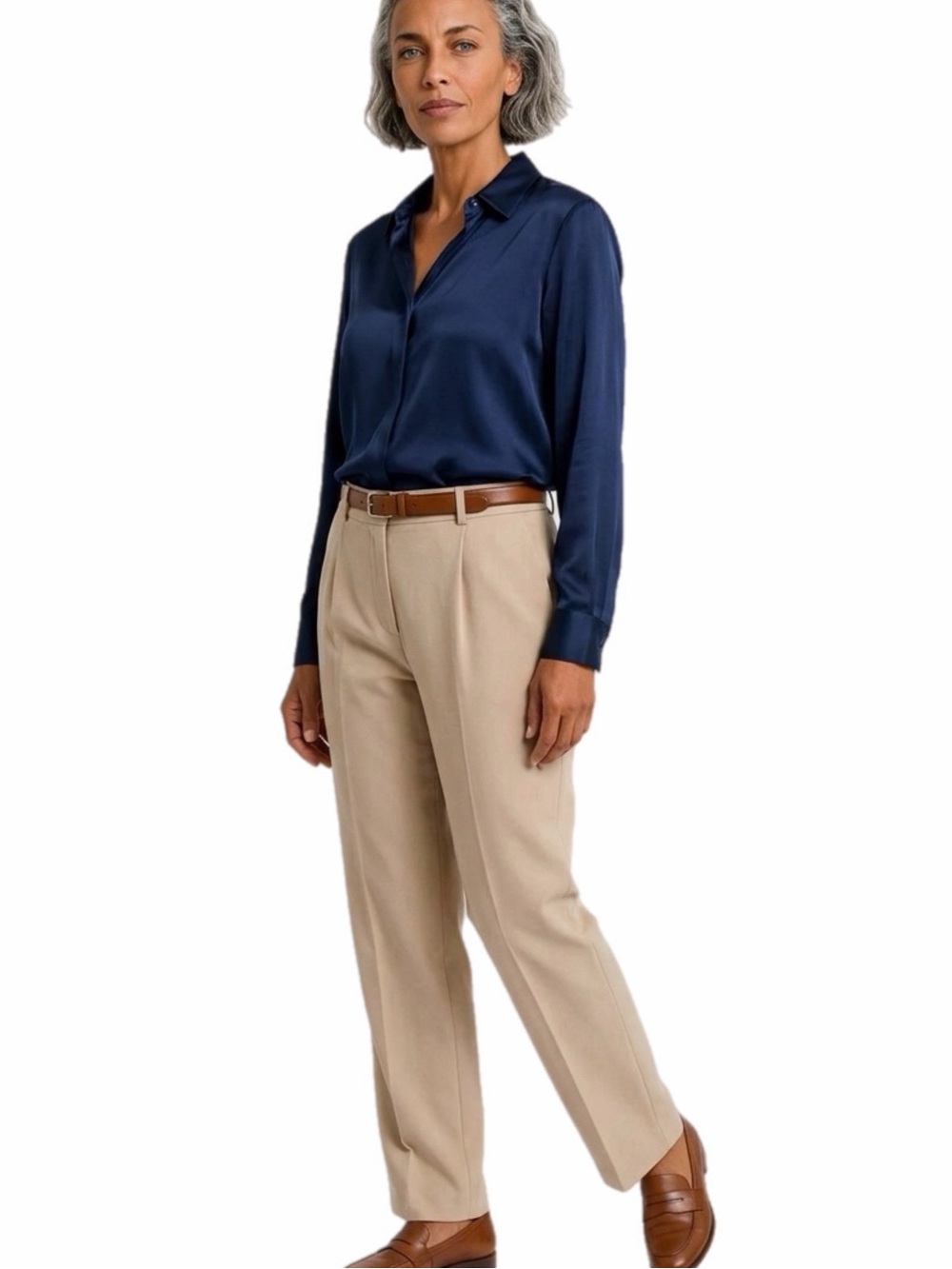 PENDLETON 100% Virgin Wool khaki/beige tailored trousers NEW WITH TAG Size 12